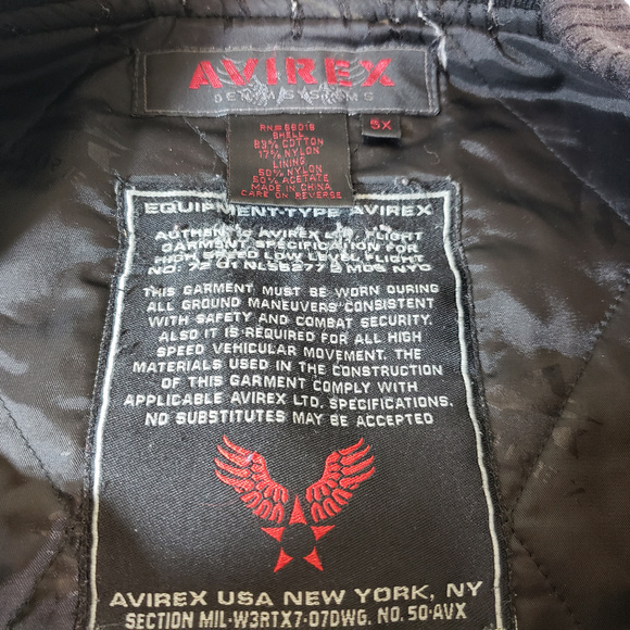 Vintage Avirex Men's Suede Bomber Jacket Sz 5X - Picture 4 of 8